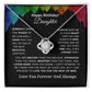 Happy Birthday Daughter-Love Knot Necklace