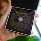 For My  Beautiful Daughter Love Knot Necklace-Dad Gold And Black Card