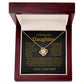 For My  Beautiful Daughter Love Knot Necklace-Dad Gold And Black Card