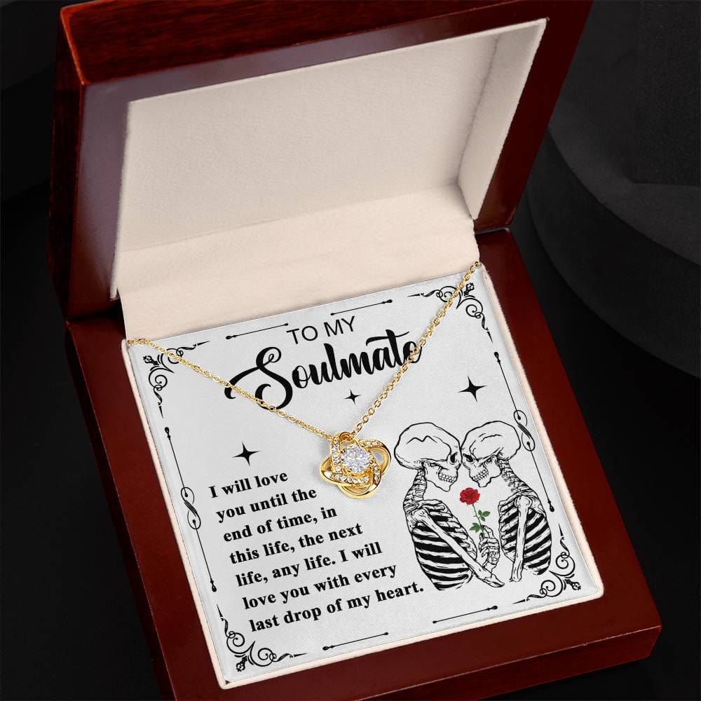 Collar de nudo de amor del fin de los tiempos de alma gemela