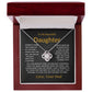 For My  Beautiful Daughter Love Knot Necklace-Dad Black Card