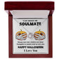 Collar de nudo de amor de calabaza dulce alma gemela