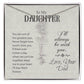 To My Daughter-Flower Name Necklace-From Dad- Custom Made For Her