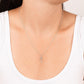 Collar de signo del zodíaco Escorpio- Rosa rosa
