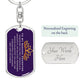 Placa para perro Crown con cadena giratoria