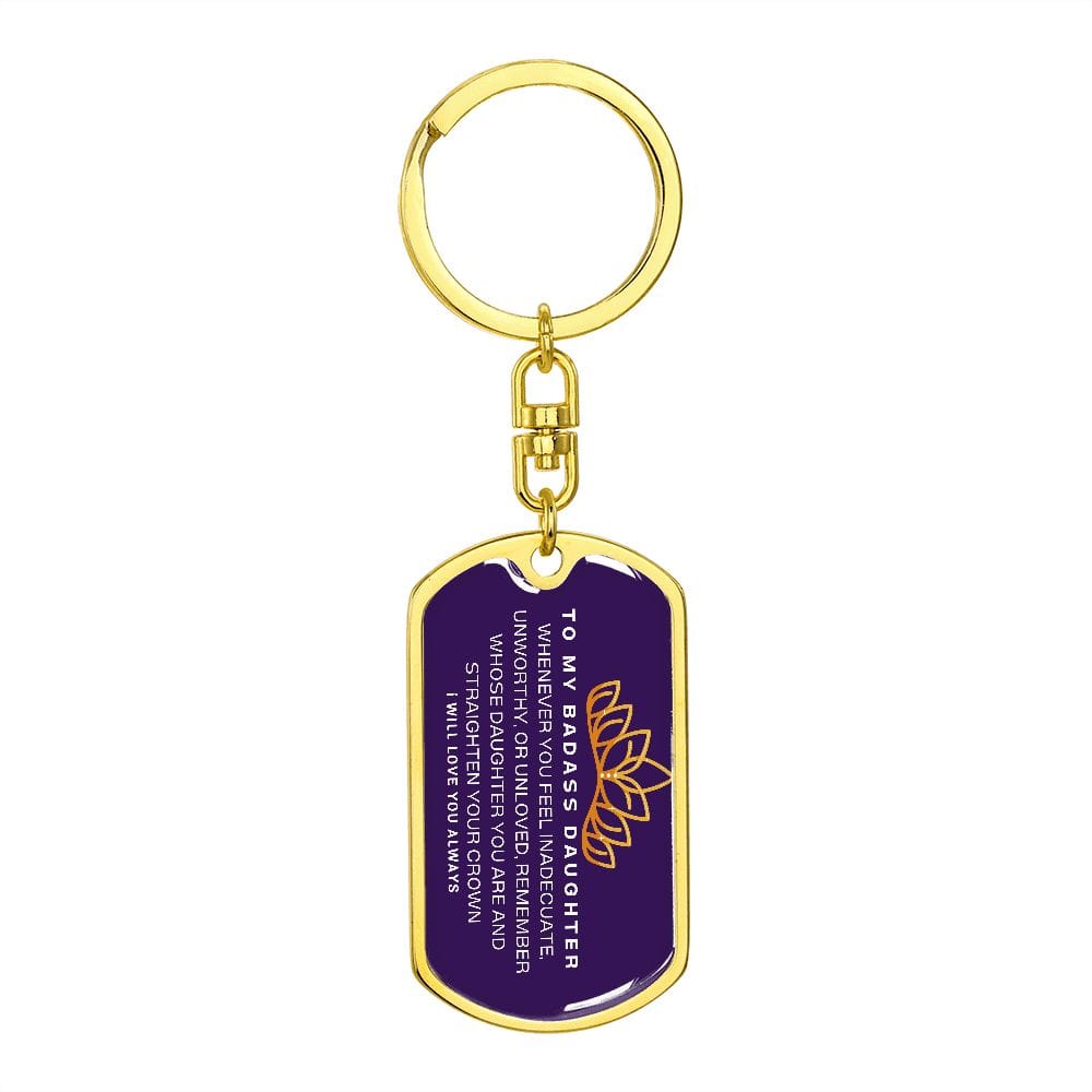 Placa para perro Crown con cadena giratoria