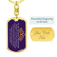Placa para perro Crown con cadena giratoria