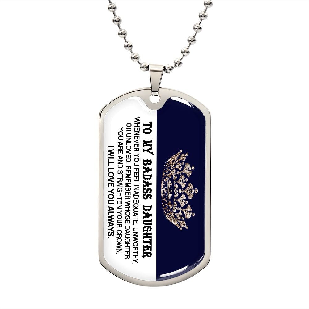 Etiqueta de perro militar- Hija Badass