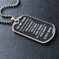 A mi hijo, de mamá, placa y cadena para perros de lujo de estilo militar
