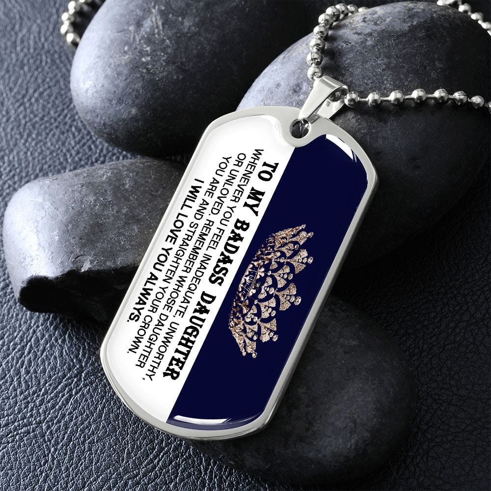 Etiqueta de perro militar- Hija Badass