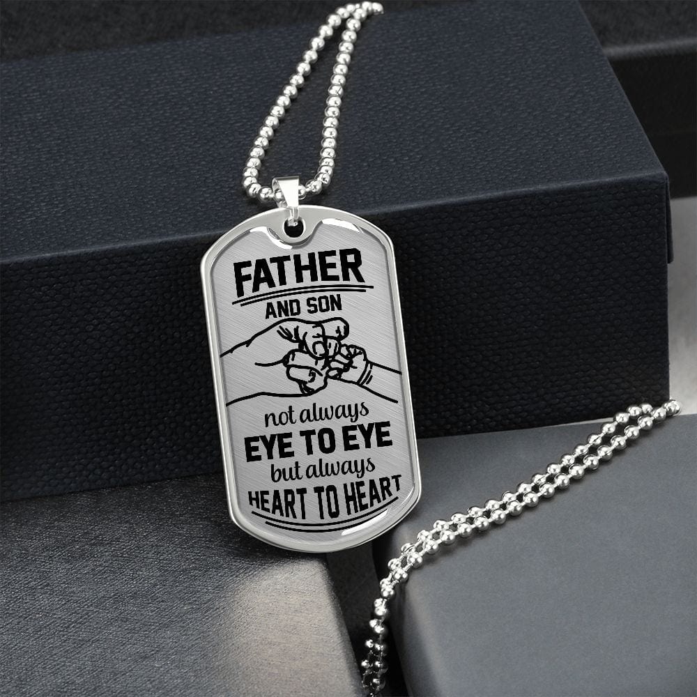 Collar con placa de identificación de padre e hijo grabable