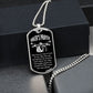Cadena y etiqueta para perro de estilo militar de lujo de Biker's Prayer
