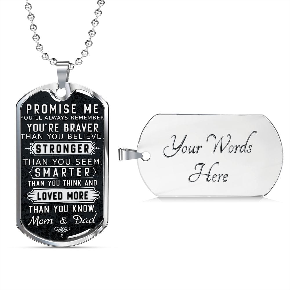 Prométeme collar con etiqueta de perro