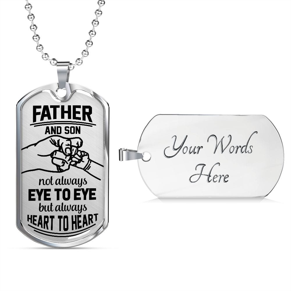 Collar con placa de identificación de padre e hijo grabable