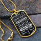Prométeme unisex (1) placa y cadena para perro de lujo estilo militar