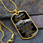 Cadena grabable con placa de identificación para perro de To My Daughter