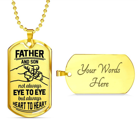 Collar con placa de identificación de padre e hijo grabable