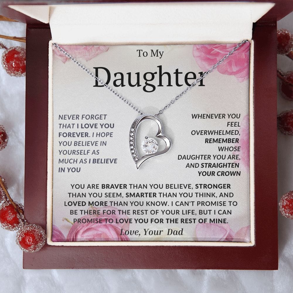 Collar de amor para siempre para mi hija, papá 
