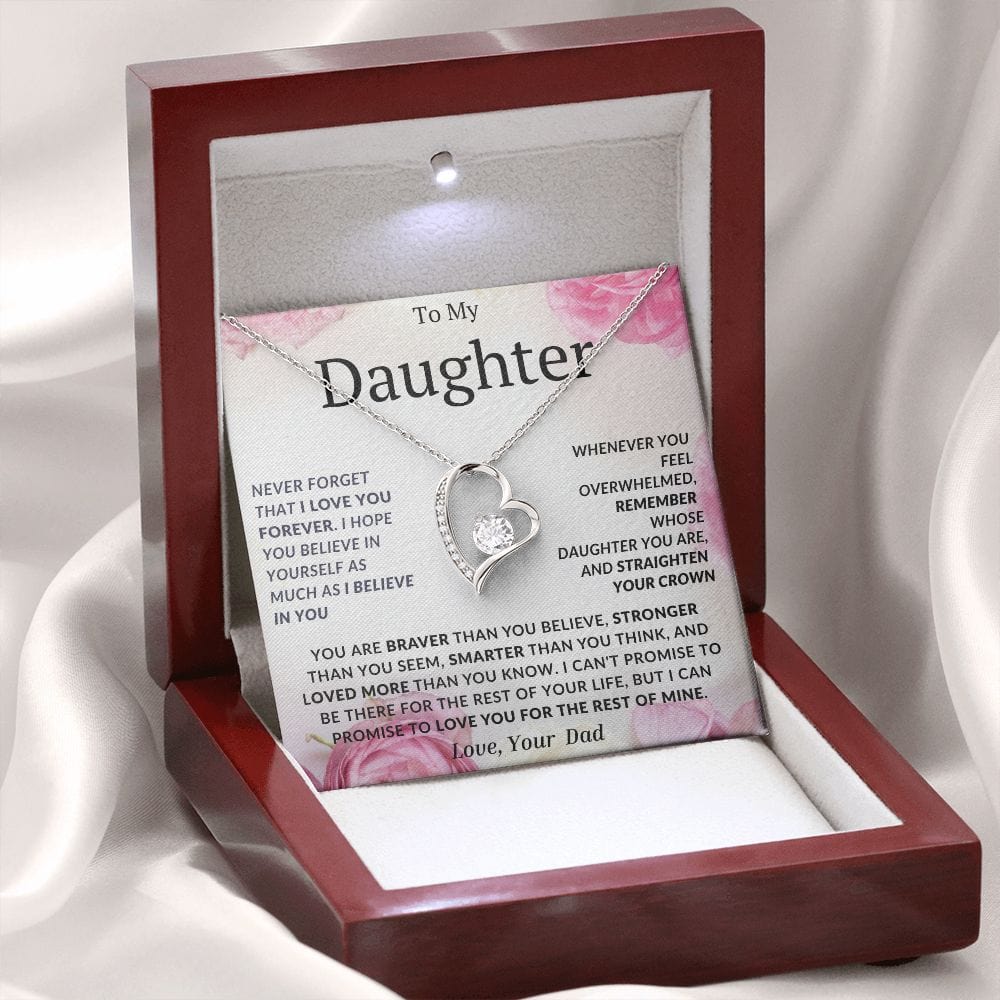 Collar de amor para siempre para mi hija, papá 