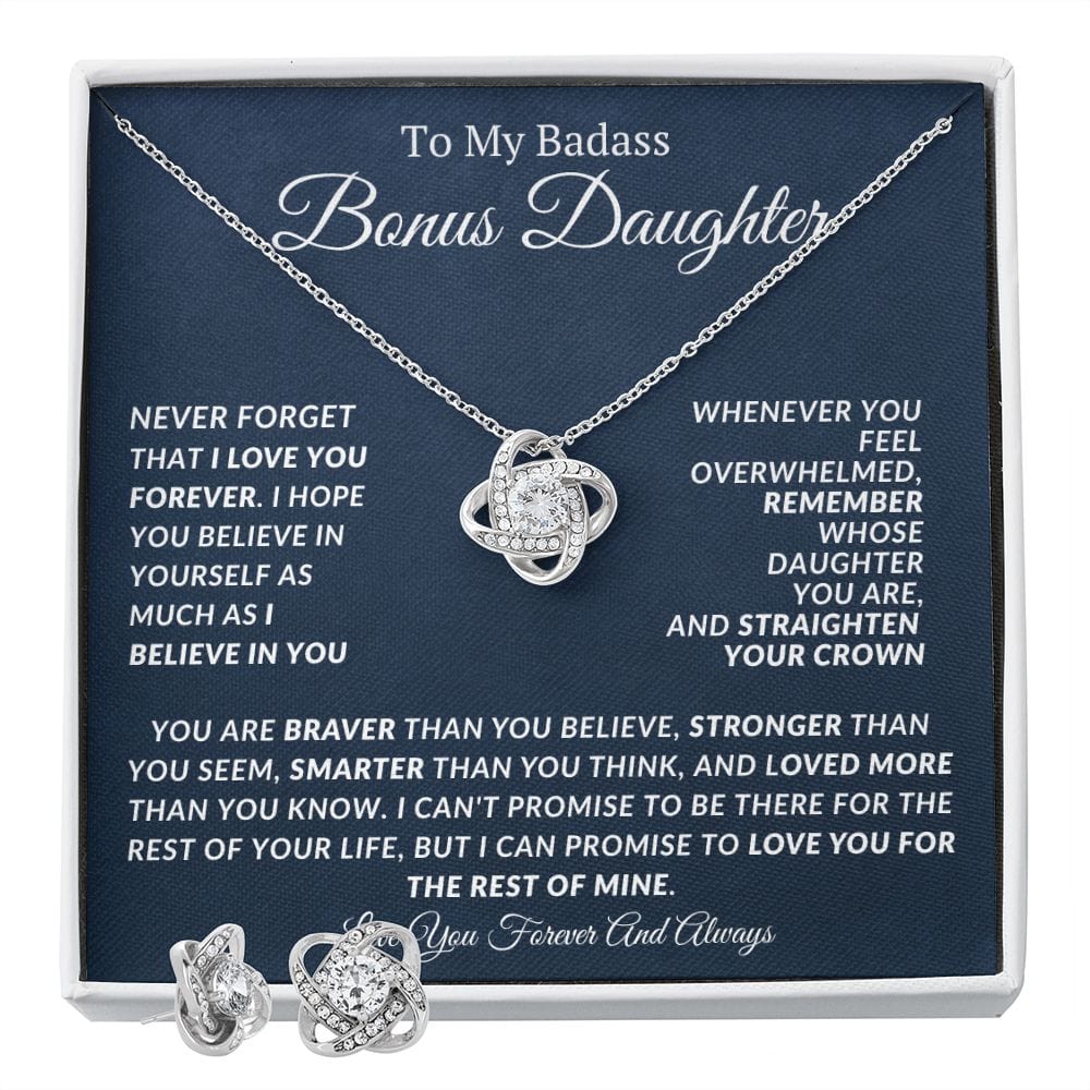 Bonus Daughter Forever Together Earring And Necklace Set