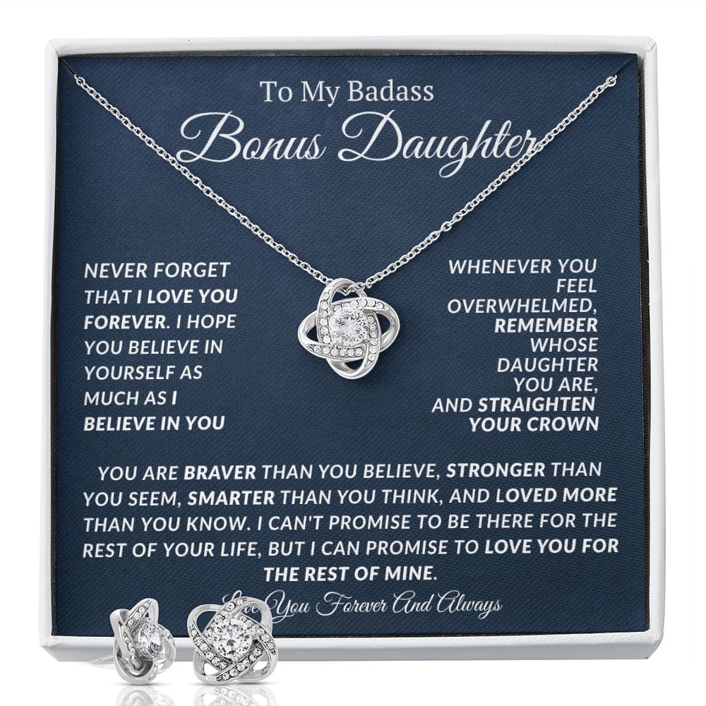 Bonus Daughter Forever Together Earring And Necklace Set