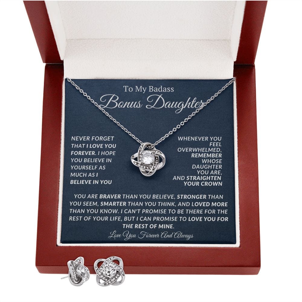 Bonus Daughter Forever Together Earring And Necklace Set