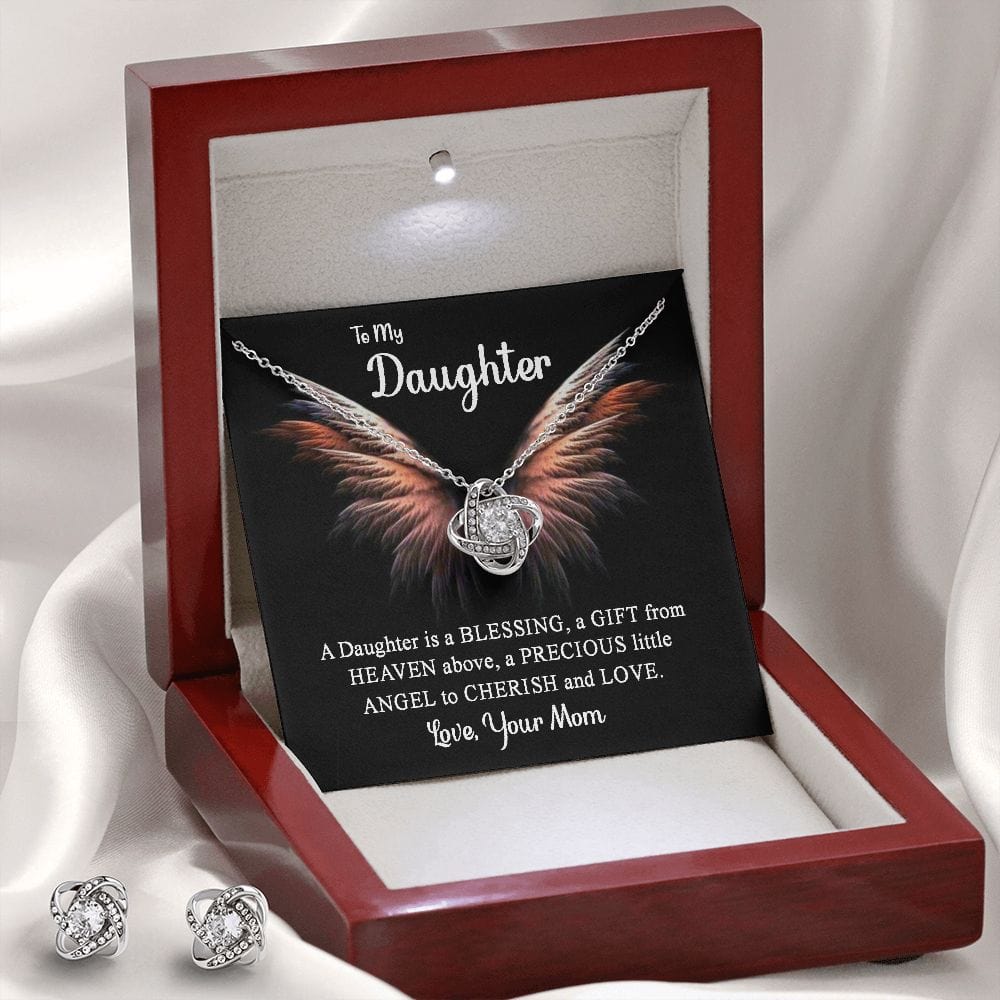 Set de regalo Love Knot: hija, un regalo desde arriba
