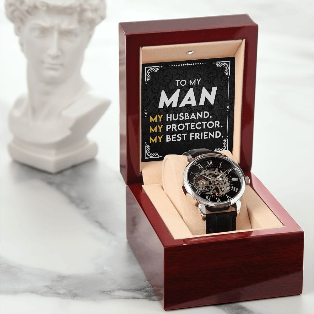Mi Marido-Mi Protector-Reloj Calado