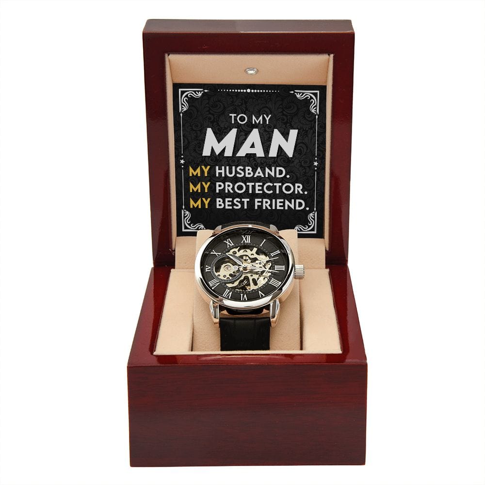 Mi Marido-Mi Protector-Reloj Calado