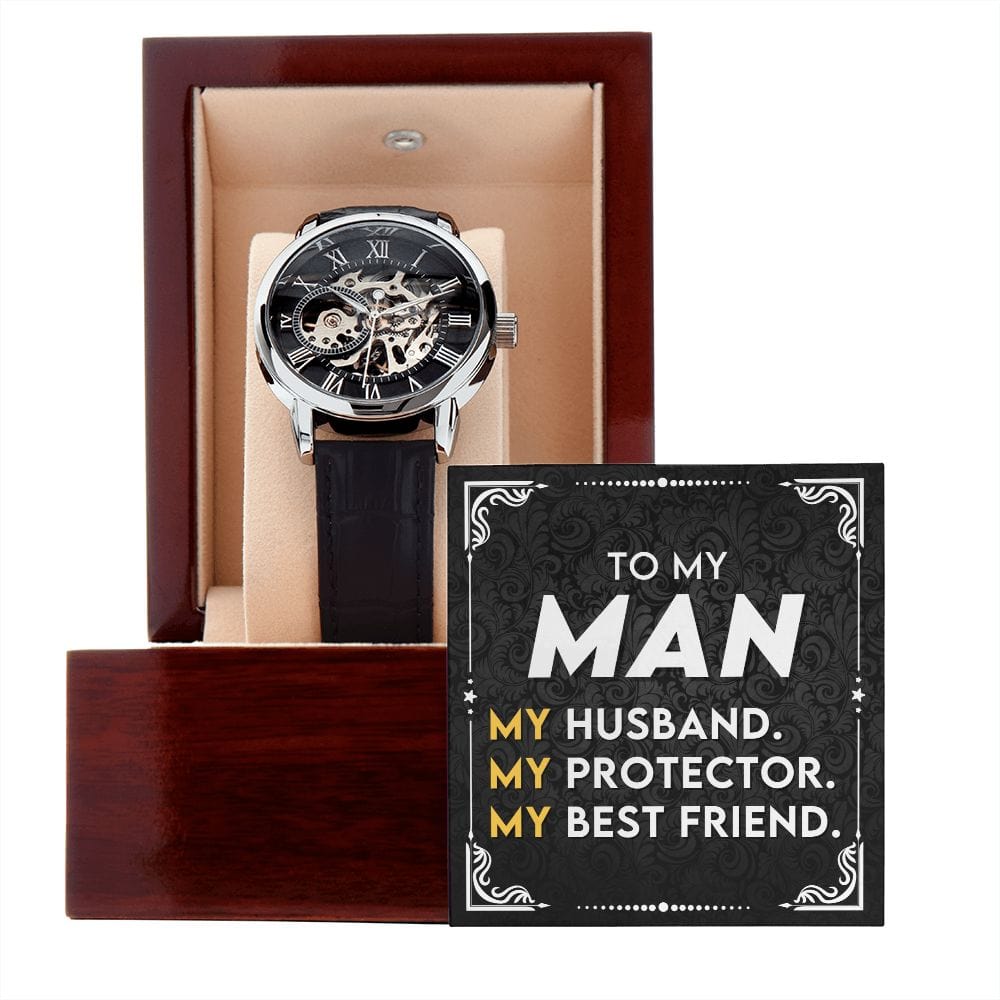 Mi Marido-Mi Protector-Reloj Calado