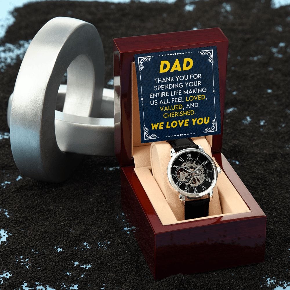 Papá Te Amamos Reloj Calado