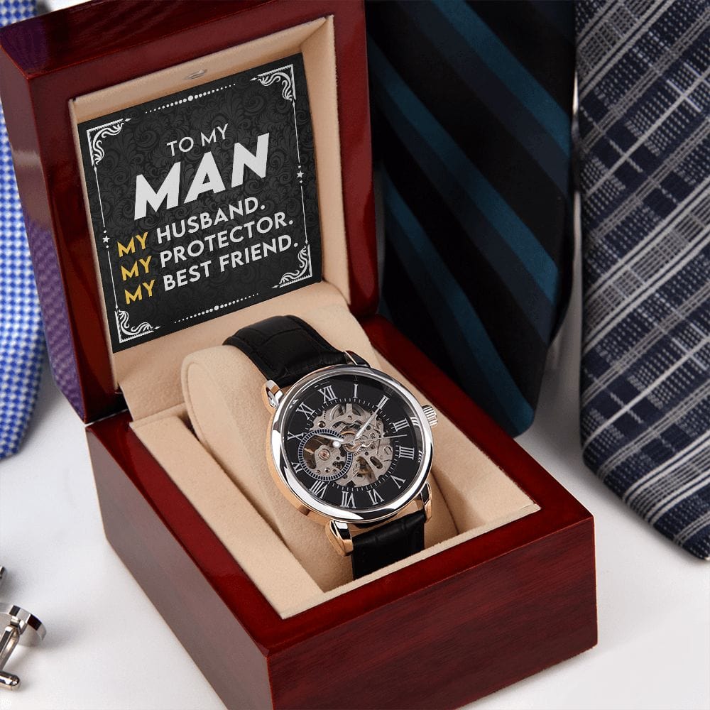 Mi Marido-Mi Protector-Reloj Calado