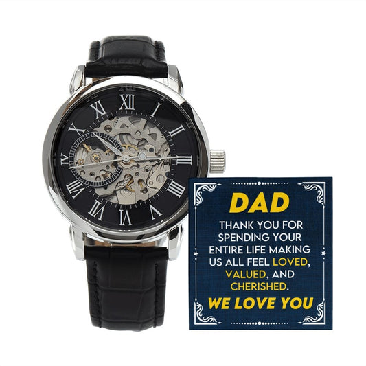 Papá Te Amamos Reloj Calado