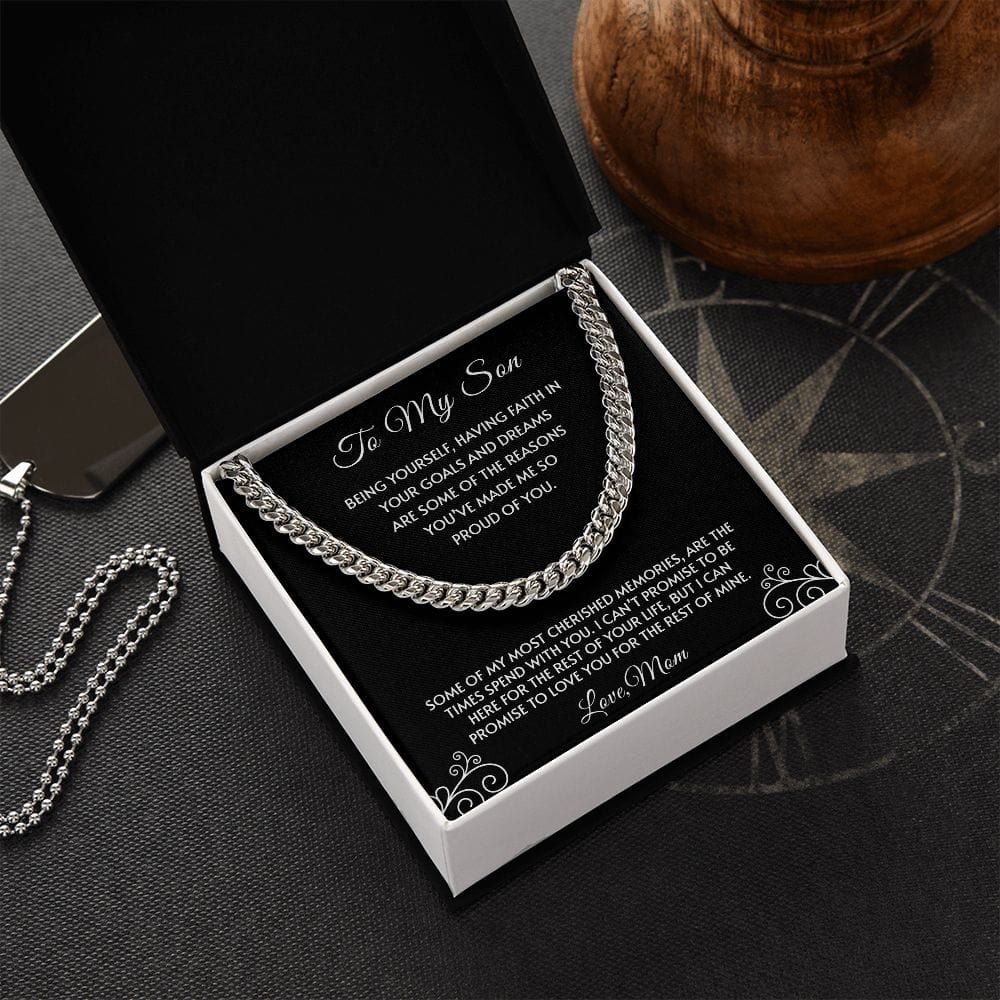 A mi hijo - Collar de cadena de eslabones cubanos