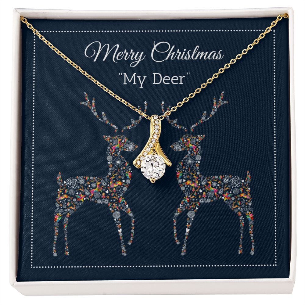 Feliz Navidad Mi Ciervo - Collar de Belleza Atractiva