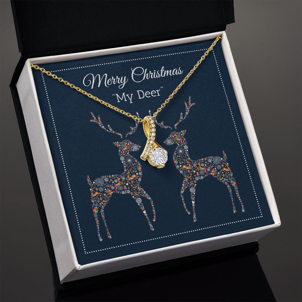 Feliz Navidad Mi Ciervo - Collar de Belleza Atractiva