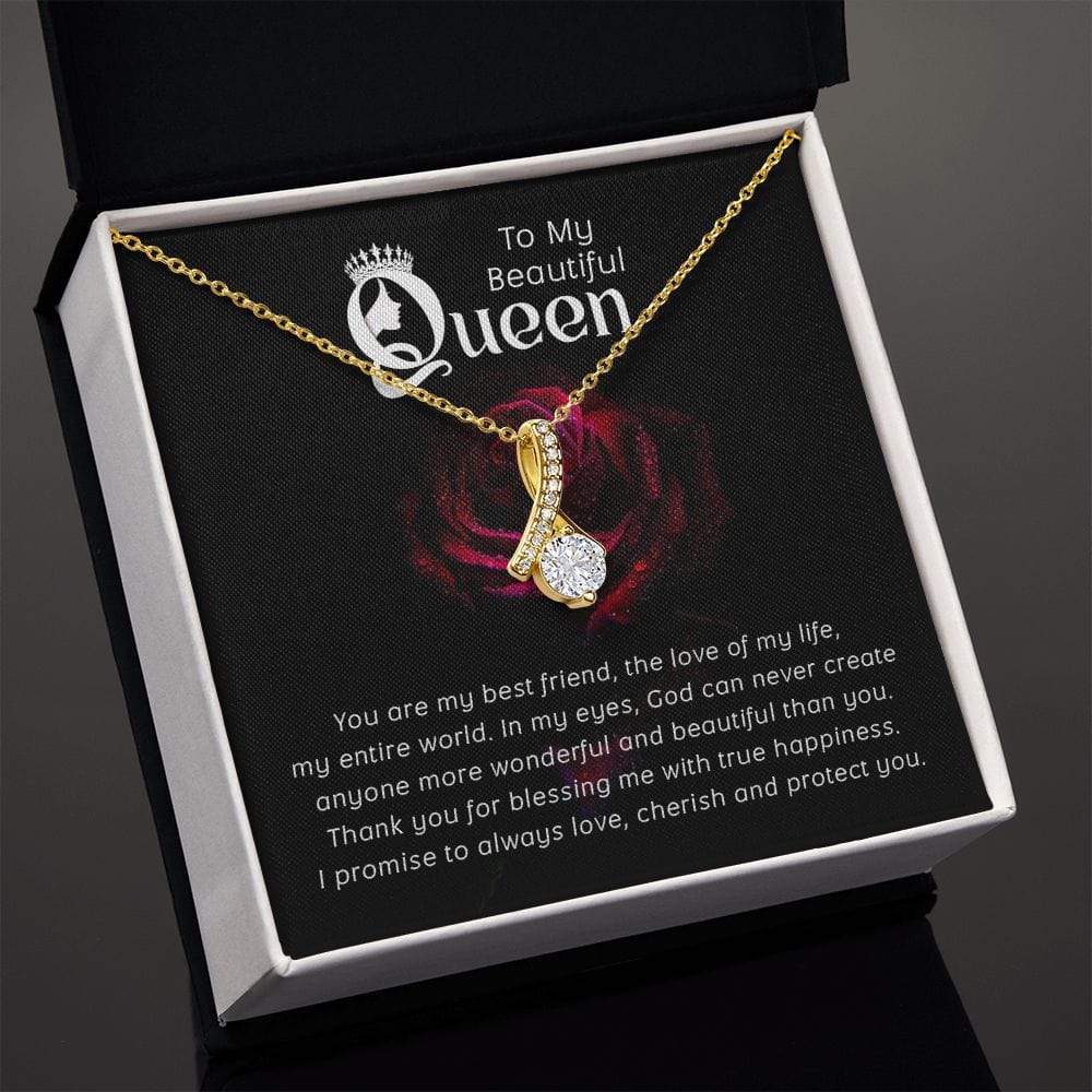 Para mi hermosa reina, eres mi mejor amiga: collar de belleza seductora