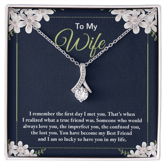 Para mi esposa, recuerdo el primer día que te conocí: collar de belleza seductora