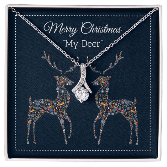 Feliz Navidad Mi Ciervo - Collar de Belleza Atractiva