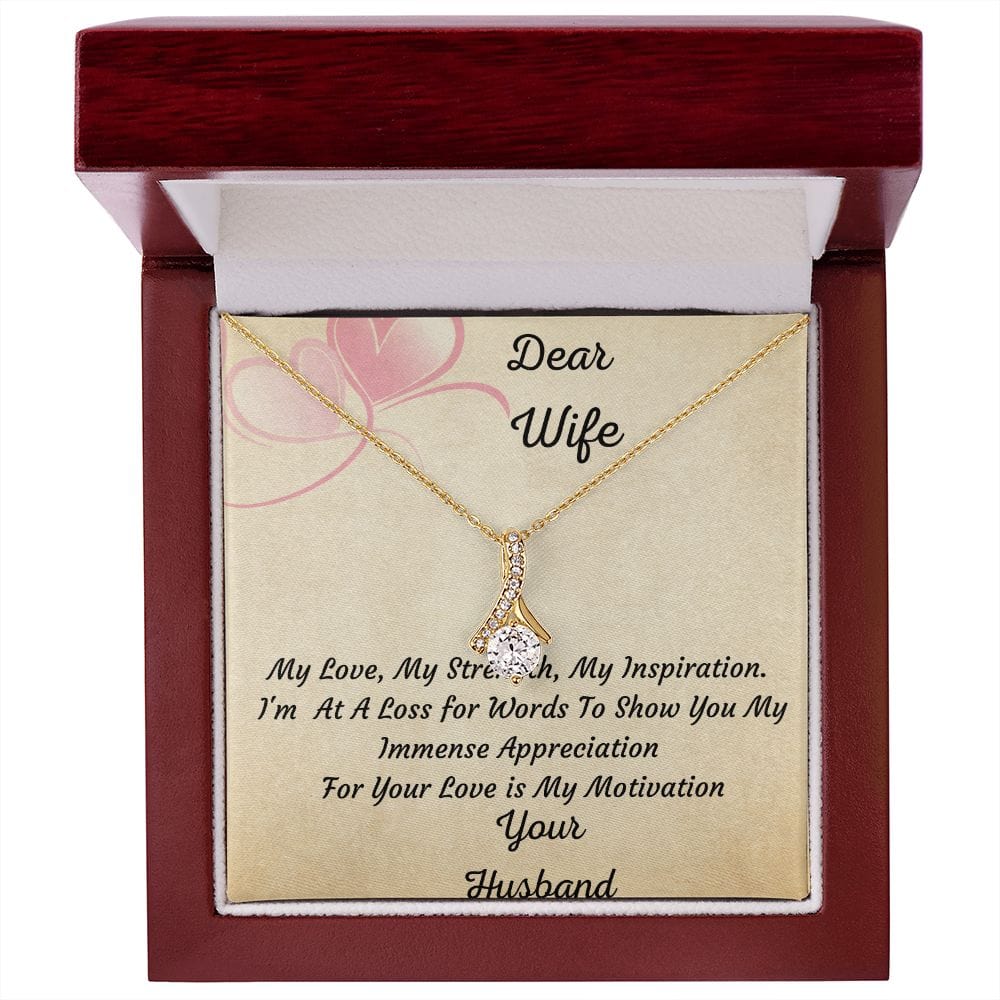 Querida esposa, mi amor, mi fuerza: collar de belleza seductora