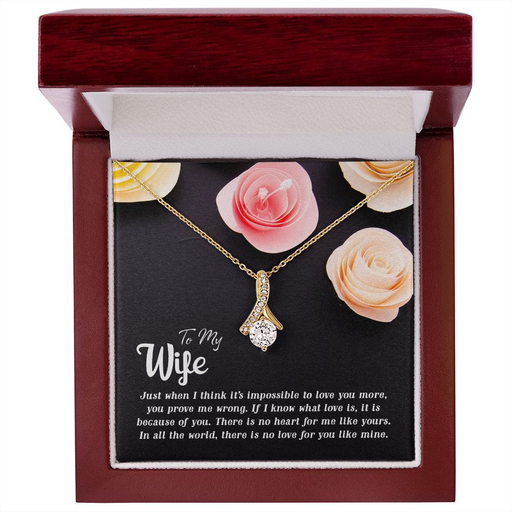 Para mi esposa, justo cuando pienso, collar de belleza seductora