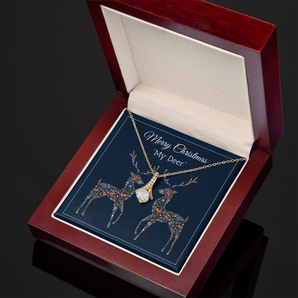 Feliz Navidad Mi Ciervo - Collar de Belleza Atractiva