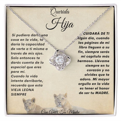 Collar Nudo De Amor Para Mi Hija-De Mama 