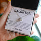 Para mi hija, solo para verte, collar con nudo de amor feliz 
