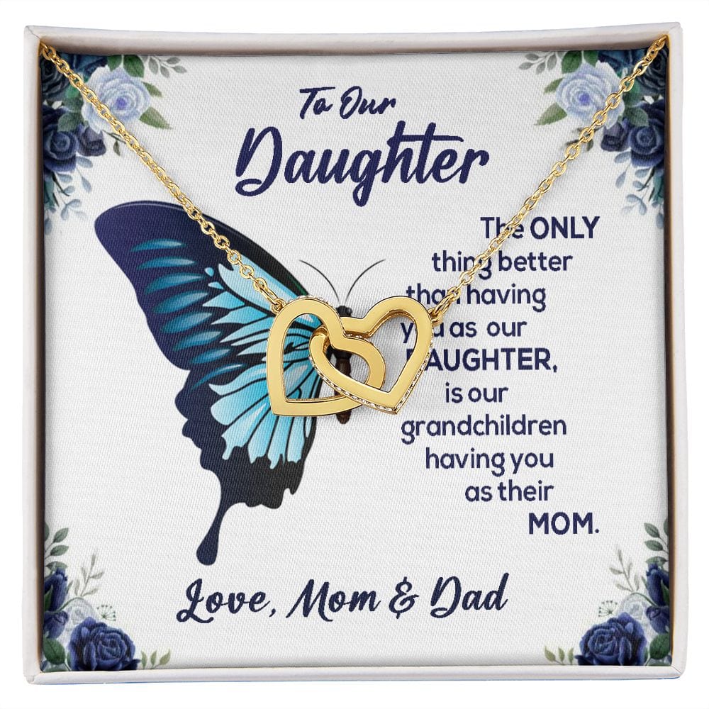 A nuestra hija, de mamá y papá.