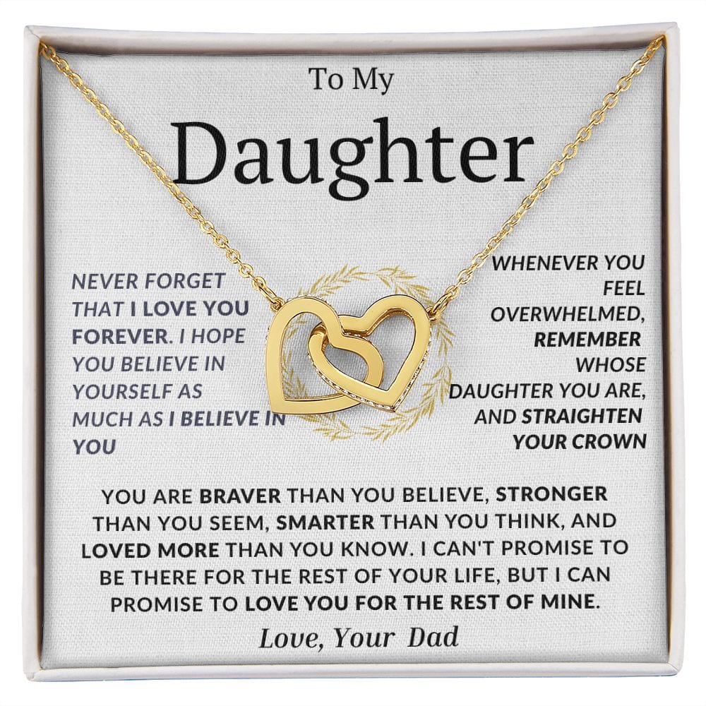 Interlocking Hearts- Daughter-Forever-Dad