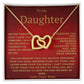 Interlocking Hearts-Daughter Love Forever Red Mom