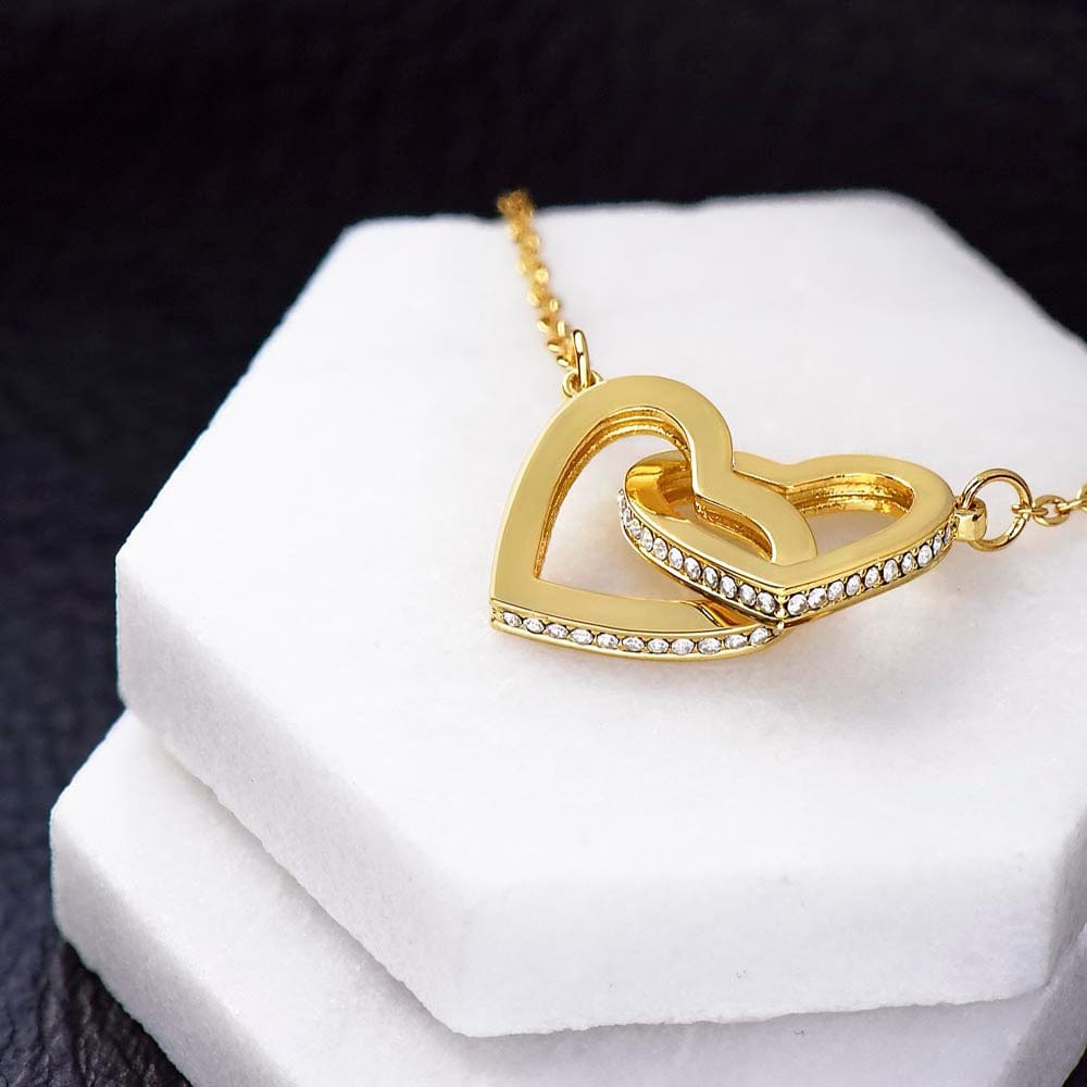 Querida hija* Collar de corazones entrelazados*Mamá y papá 