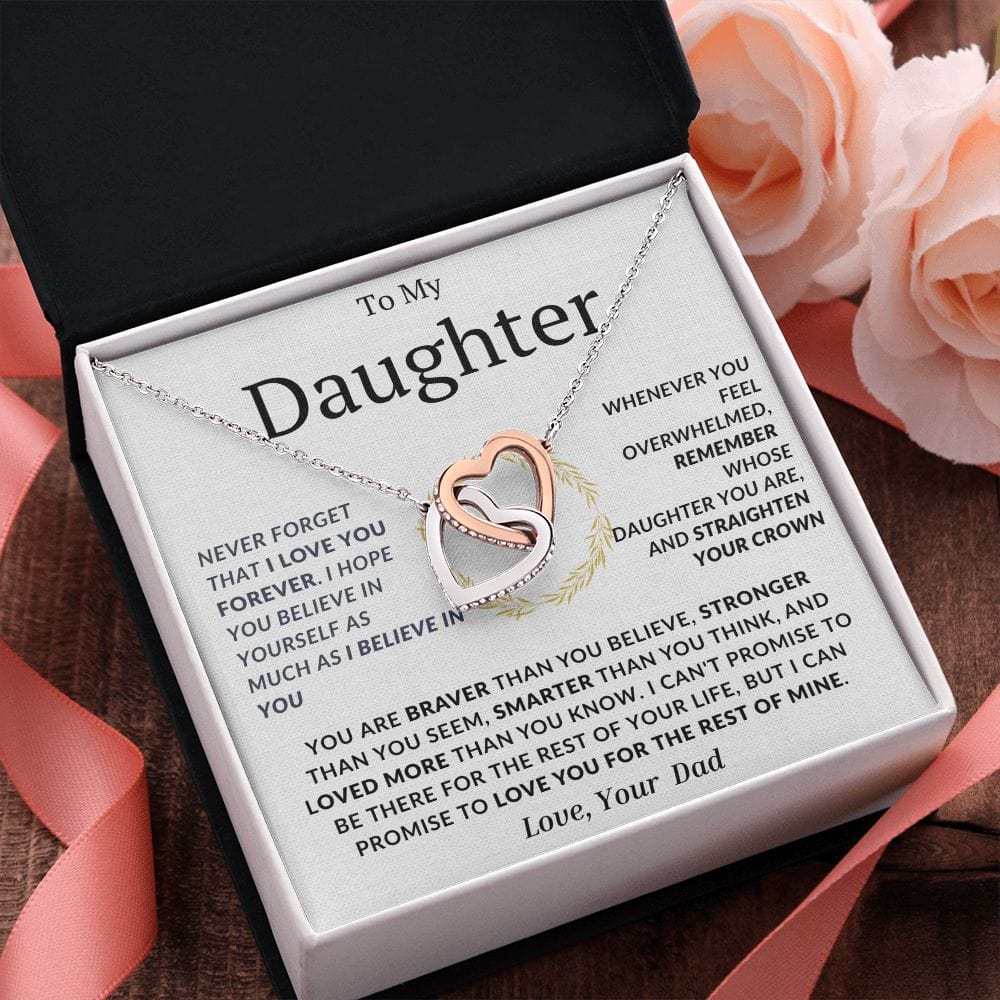 Interlocking Hearts- Daughter-Forever-Dad