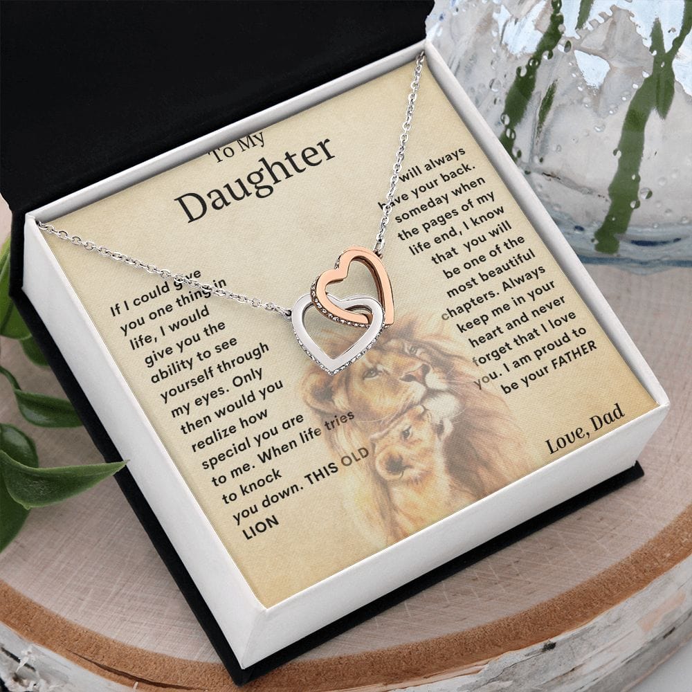 Interlocking Hearts For My Daughter- Dad